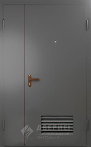 Техническая дверь №7 полуторная с вентиляционной решеткой фото