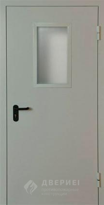 Противопожарная дверь однопольная остекленная фото