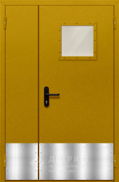 Противопожарная металлическая дверь без порога - фото