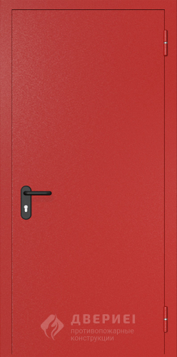 Красная пожарная дверь глухая №71 фото