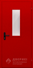 Дверь противопожарная металлическая с окном - фото