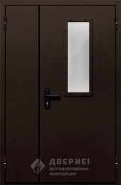 Полуторная дверь со стеклопакетом EI-90 - фото