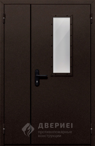 Полуторная дверь со стеклопакетом EI-90 фото