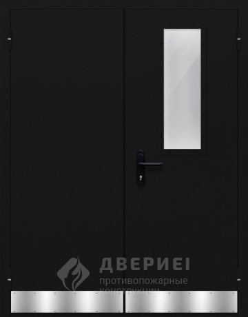 Остекленная двупольная дверь с антипаникой фото